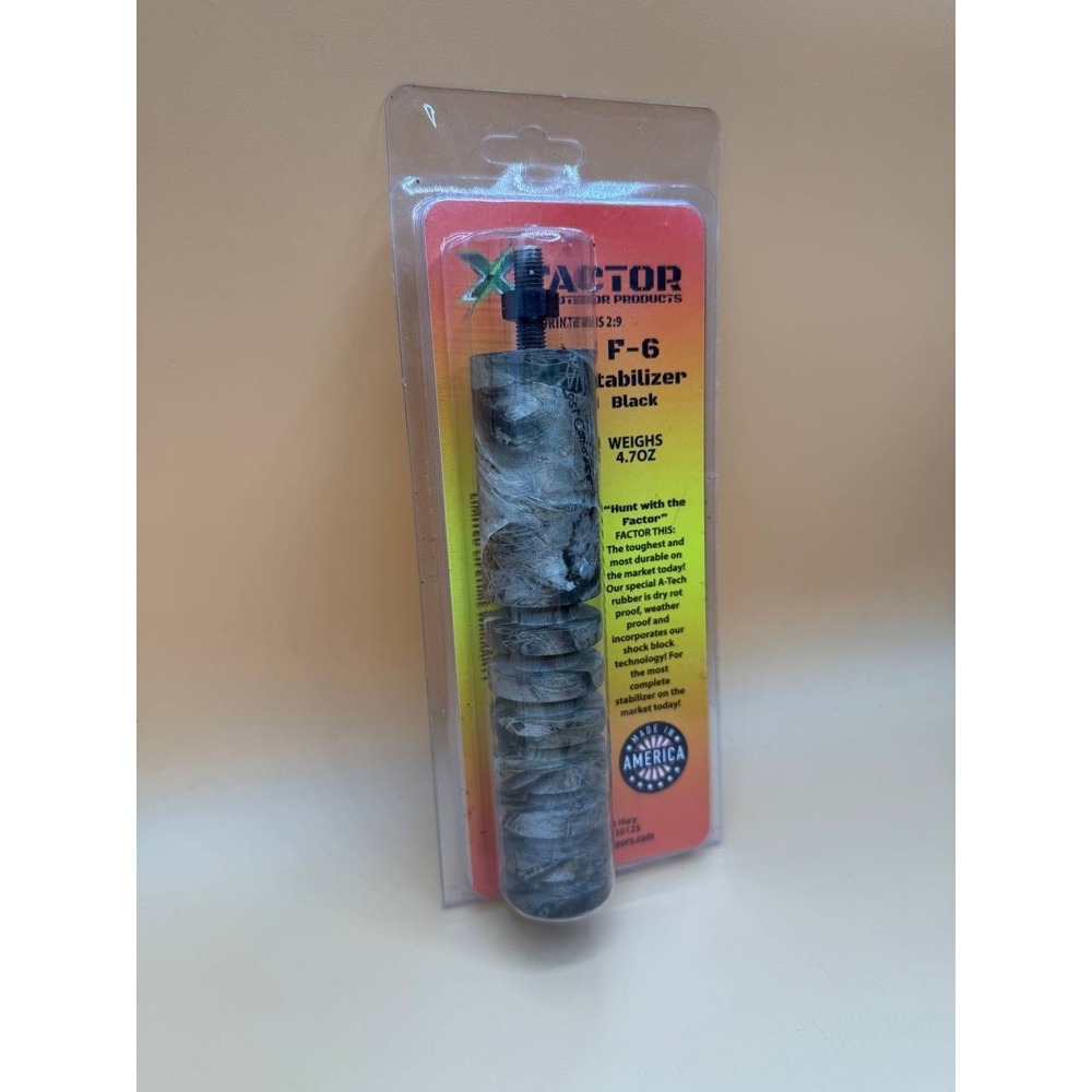 X FACTOR F-6 Stabilizer‎ 6" 4.7 oz Noise Vibration Dampener Bow Archery NEW